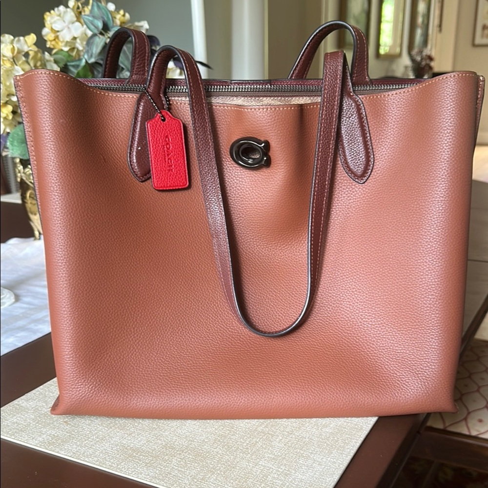 COPY - Elegant Brown Coach Tote Bag